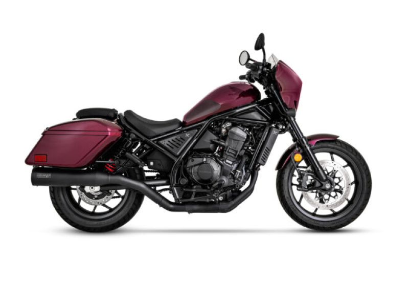 Honda Rebel Performance Exhaust - Vance and Hines - Upsweep Slip-On - Matte Black - `17-`20